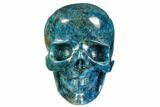 Polished, Bright Blue Apatite Skull #107223-1